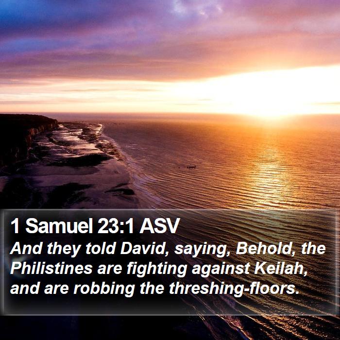 1 Samuel 23:1 ASV Bible Study