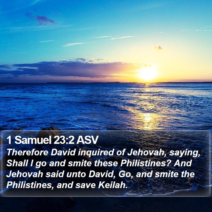 1 Samuel 23:2 ASV Bible Study