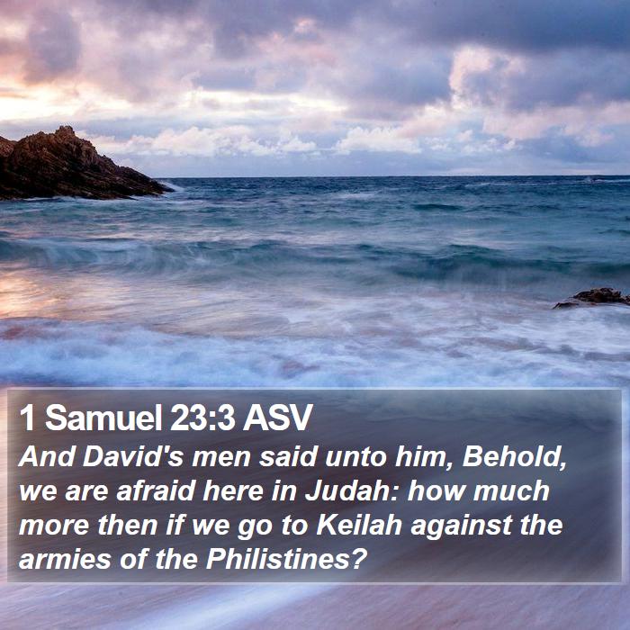 1 Samuel 23:3 ASV Bible Study