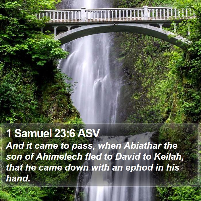 1 Samuel 23:6 ASV Bible Study