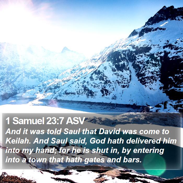 1 Samuel 23:7 ASV Bible Study