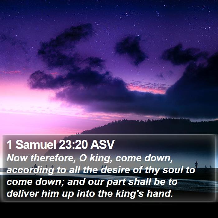 1 Samuel 23:20 ASV Bible Study