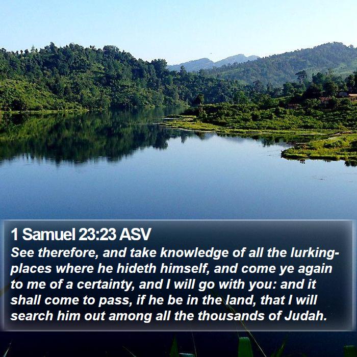 1 Samuel 23:23 ASV Bible Study