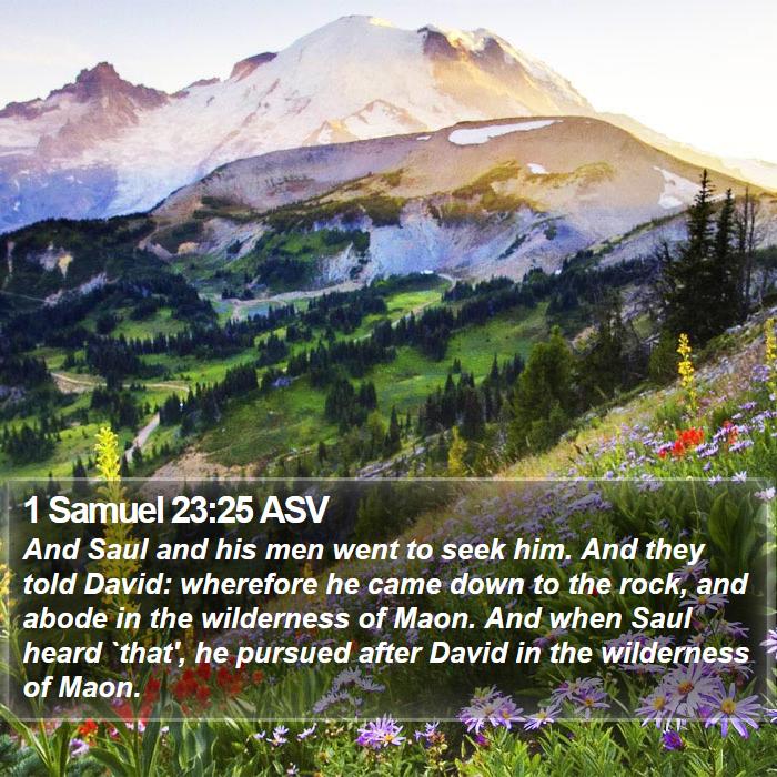 1 Samuel 23:25 ASV Bible Study