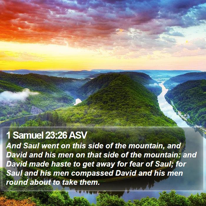 1 Samuel 23:26 ASV Bible Study