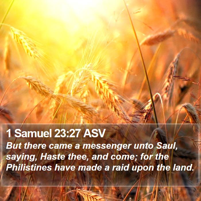 1 Samuel 23:27 ASV Bible Study