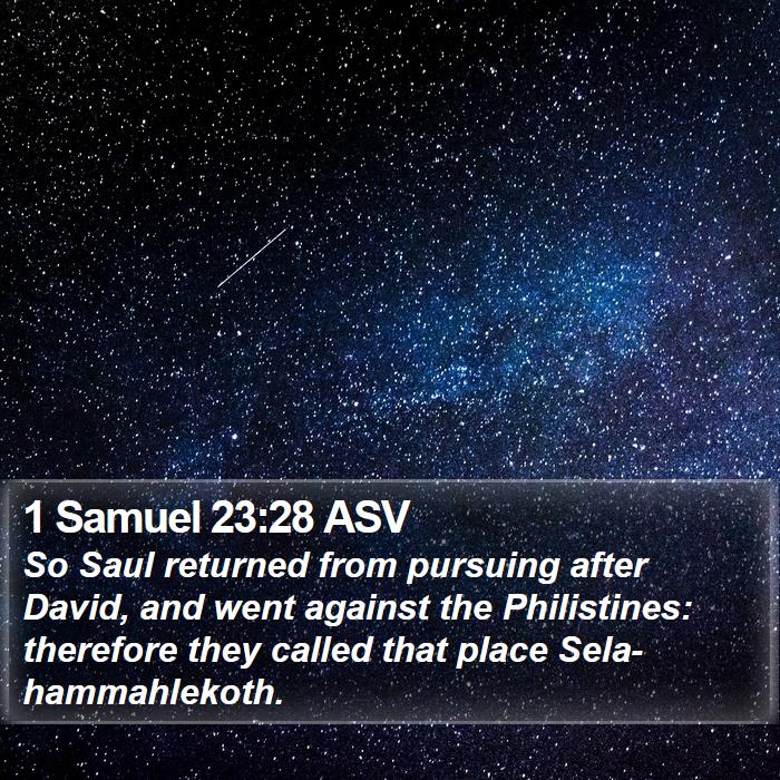 1 Samuel 23:28 ASV Bible Study