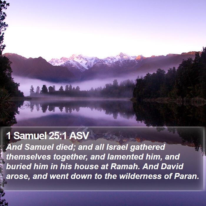 1 Samuel 25:1 ASV Bible Study