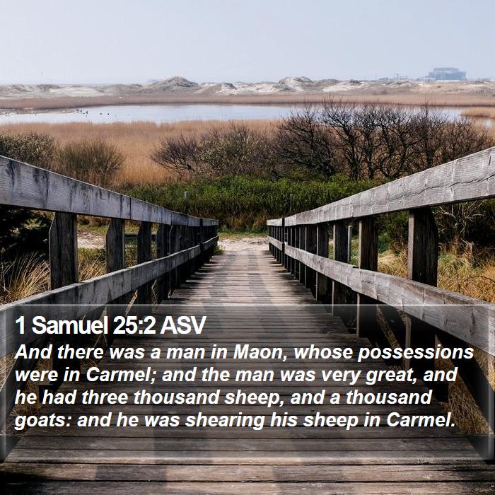 1 Samuel 25:2 ASV Bible Study