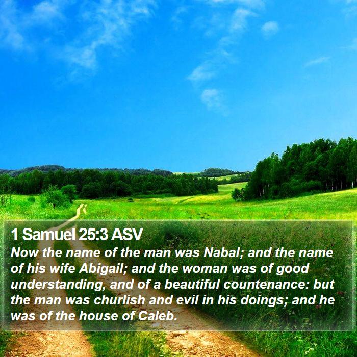 1 Samuel 25:3 ASV Bible Study