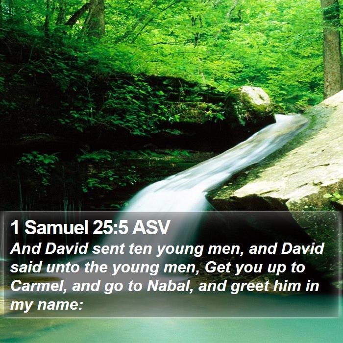 1 Samuel 25:5 ASV Bible Study