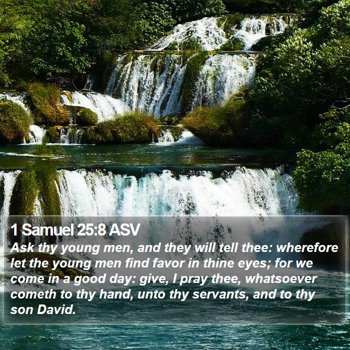 1 Samuel 25:8 ASV Bible Study