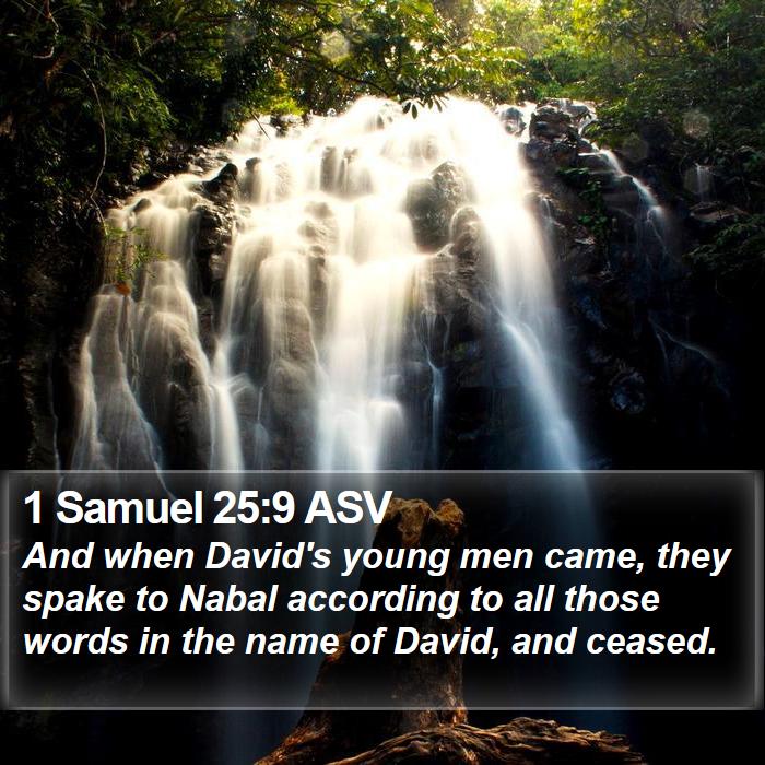 1 Samuel 25:9 ASV Bible Study