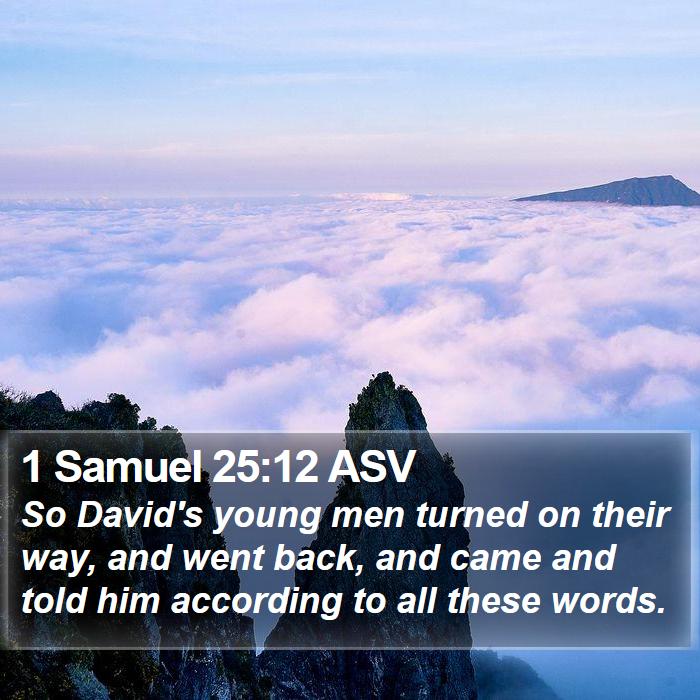 1 Samuel 25:12 ASV Bible Study