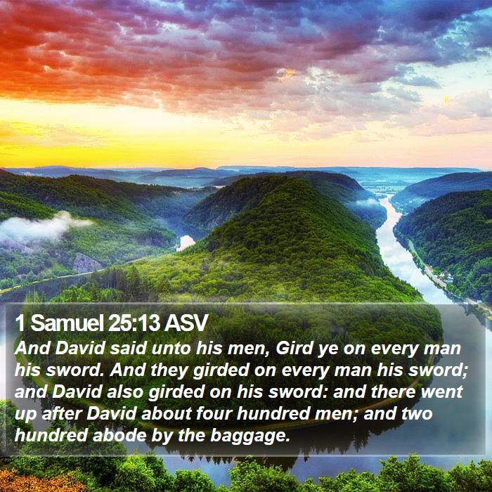 1 Samuel 25:13 ASV Bible Study