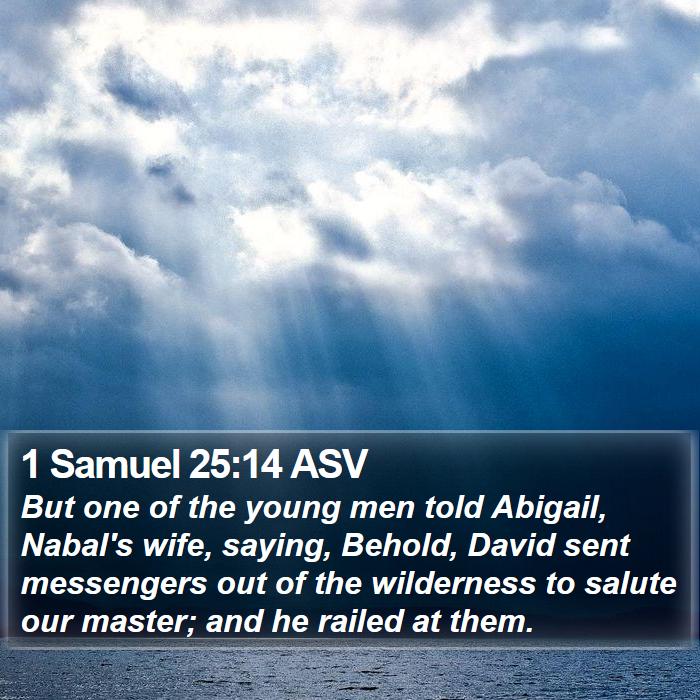 1 Samuel 25:14 ASV Bible Study