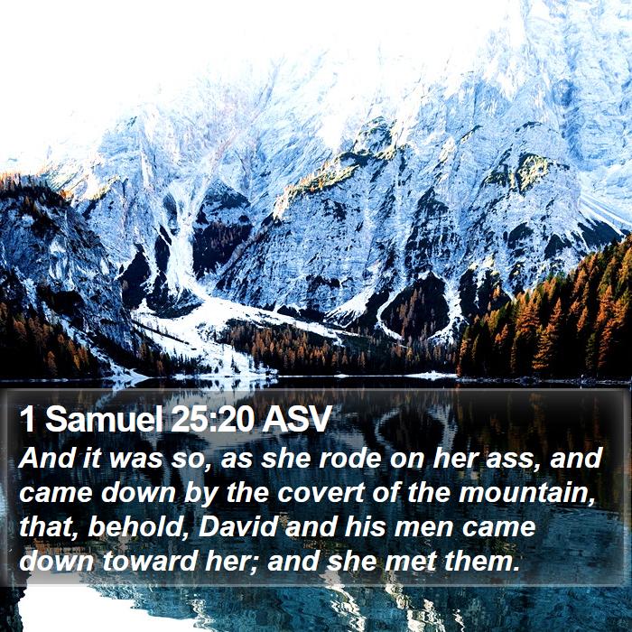 1 Samuel 25:20 ASV Bible Study