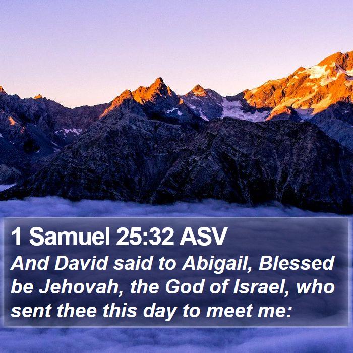 1 Samuel 25:32 ASV Bible Study