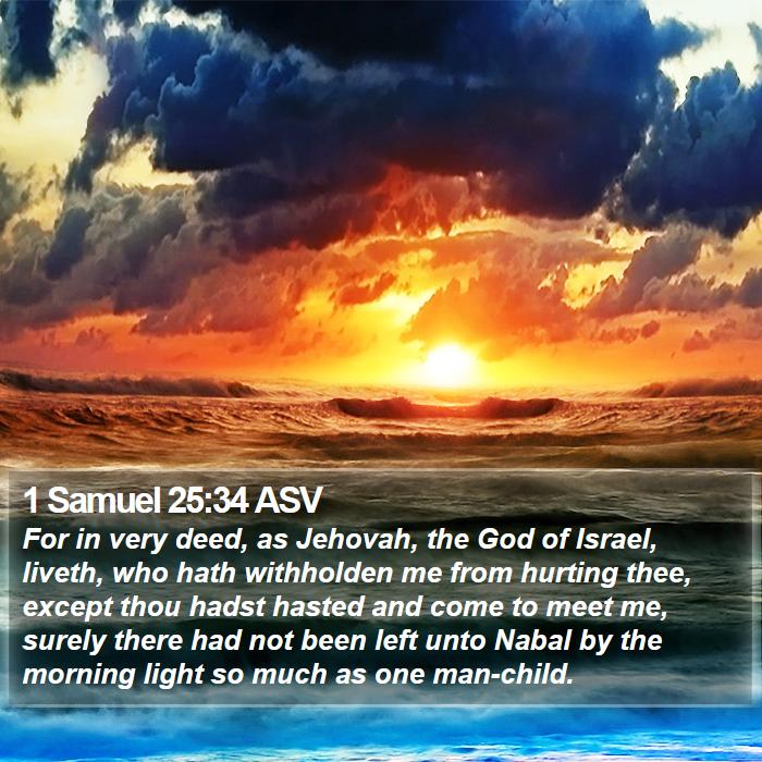 1 Samuel 25:34 ASV Bible Study