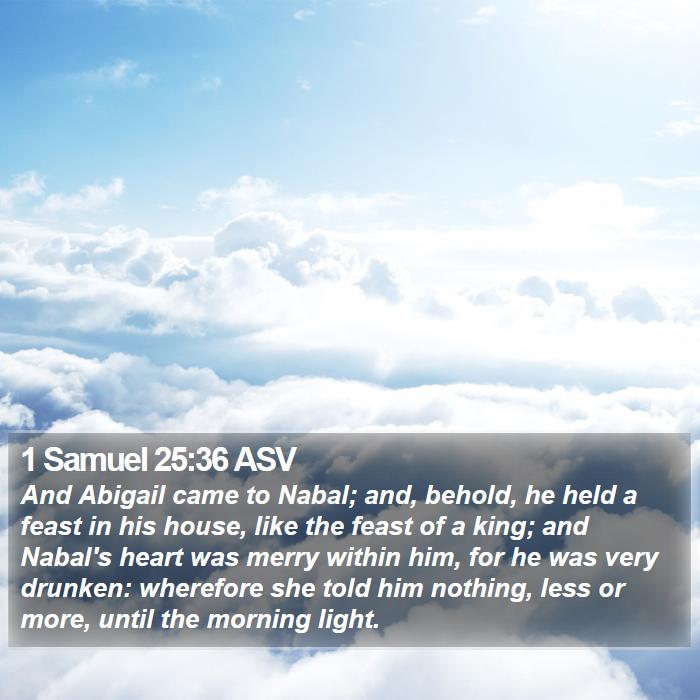 1 Samuel 25:36 ASV Bible Study