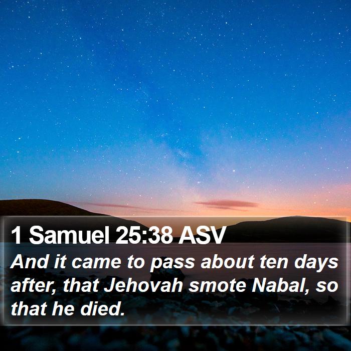 1 Samuel 25:38 ASV Bible Study