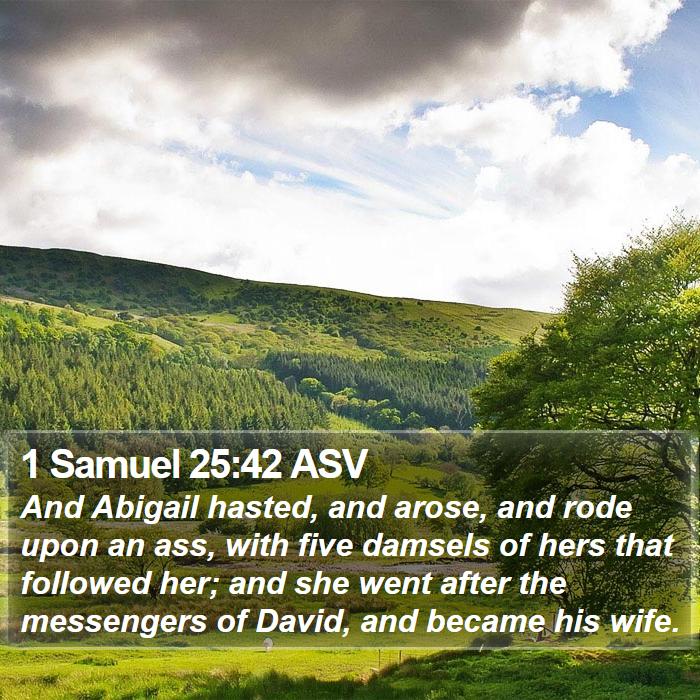 1 Samuel 25:42 ASV Bible Study