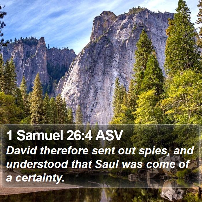 1 Samuel 26:4 ASV Bible Study