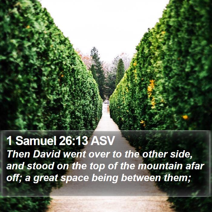 1 Samuel 26:13 ASV Bible Study