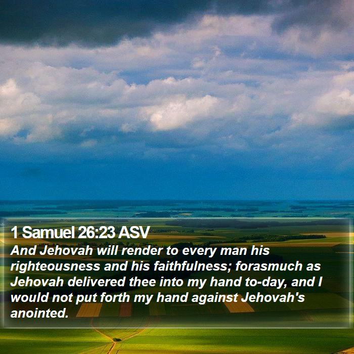 1 Samuel 26:23 ASV Bible Study