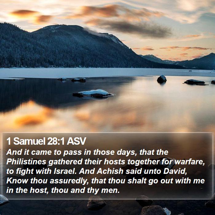 1 Samuel 28:1 ASV Bible Study