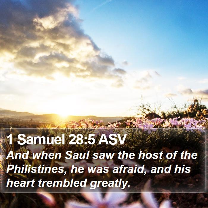 1 Samuel 28:5 ASV Bible Study