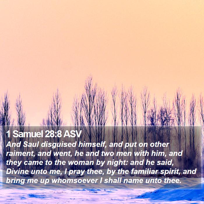 1 Samuel 28:8 ASV Bible Study