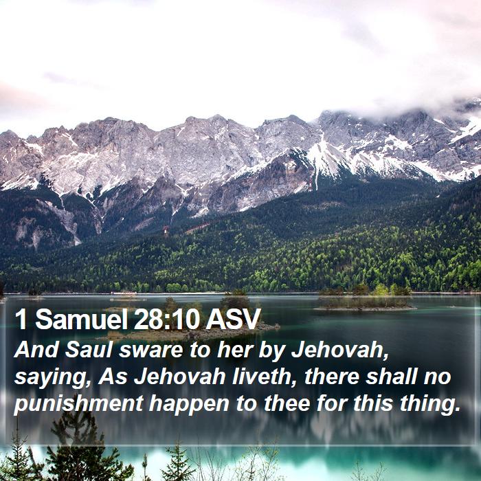 1 Samuel 28:10 ASV Bible Study