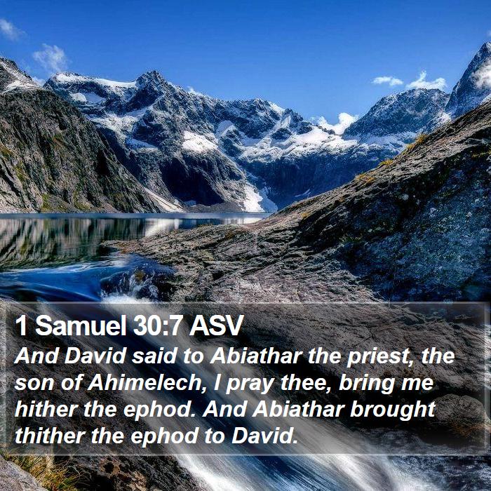 1 Samuel 30:7 ASV Bible Study