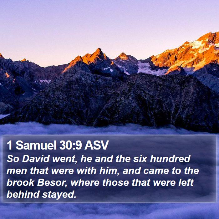 1 Samuel 30:9 ASV Bible Study