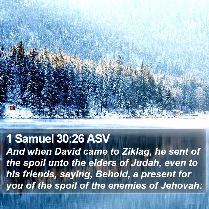 1 Samuel 30:26 ASV Bible Study