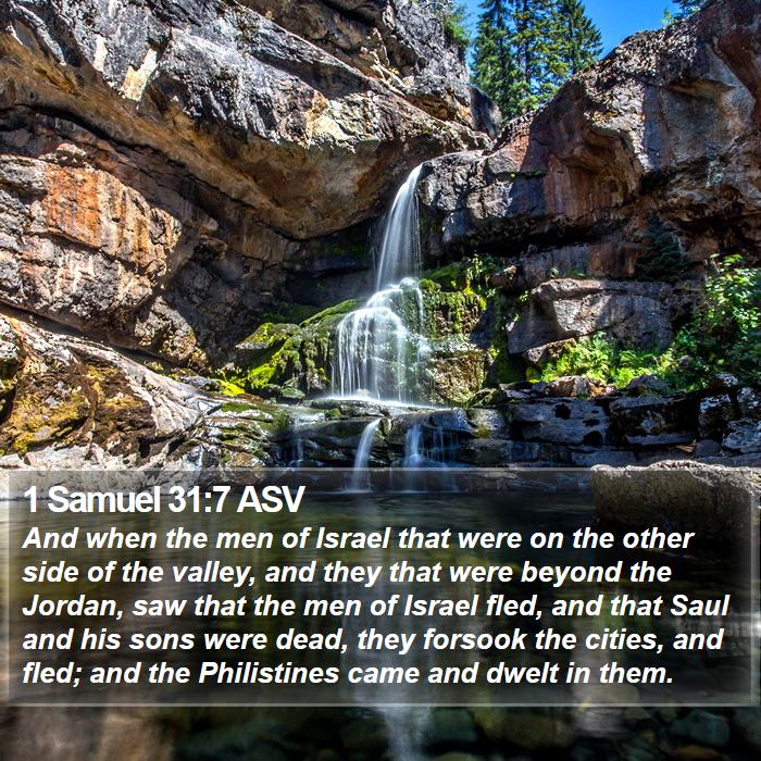 1 Samuel 31:7 ASV Bible Study