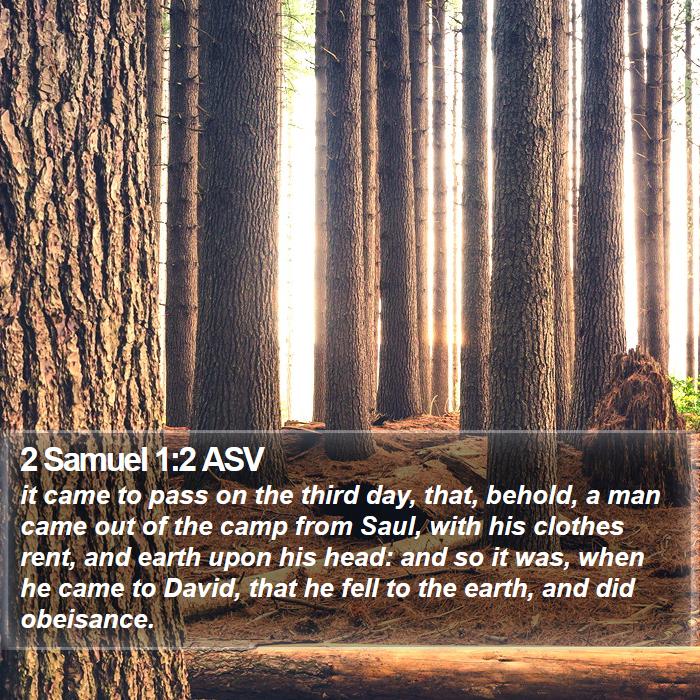 2 Samuel 1:2 ASV Bible Study