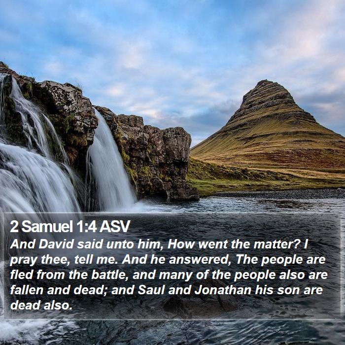 2 Samuel 1:4 ASV Bible Study