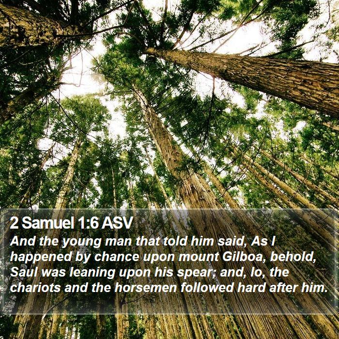 2 Samuel 1:6 ASV Bible Study