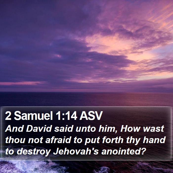 2 Samuel 1:14 ASV Bible Study