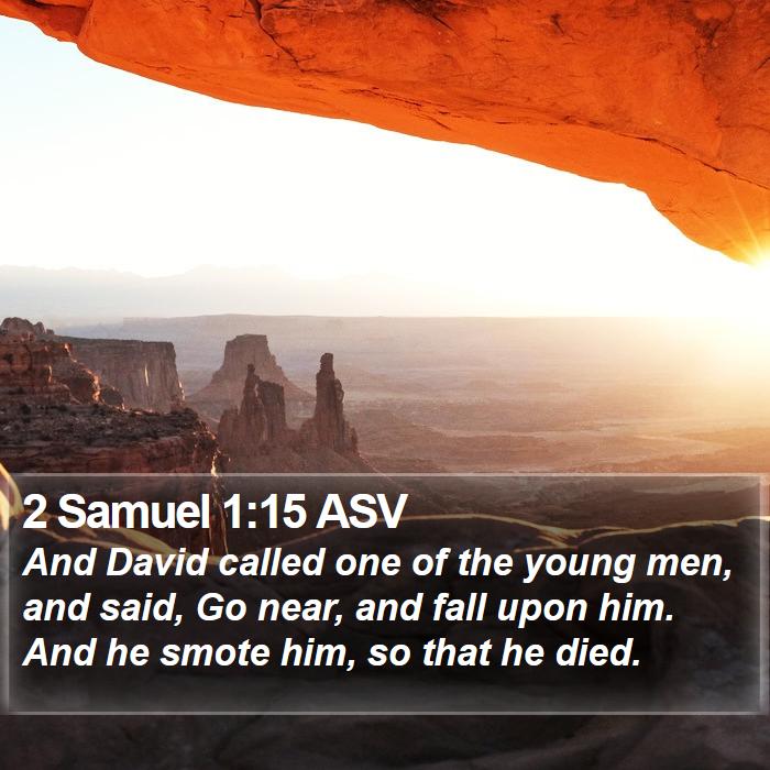 2 Samuel 1:15 ASV Bible Study