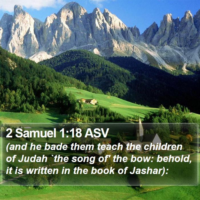 2 Samuel 1:18 ASV Bible Study