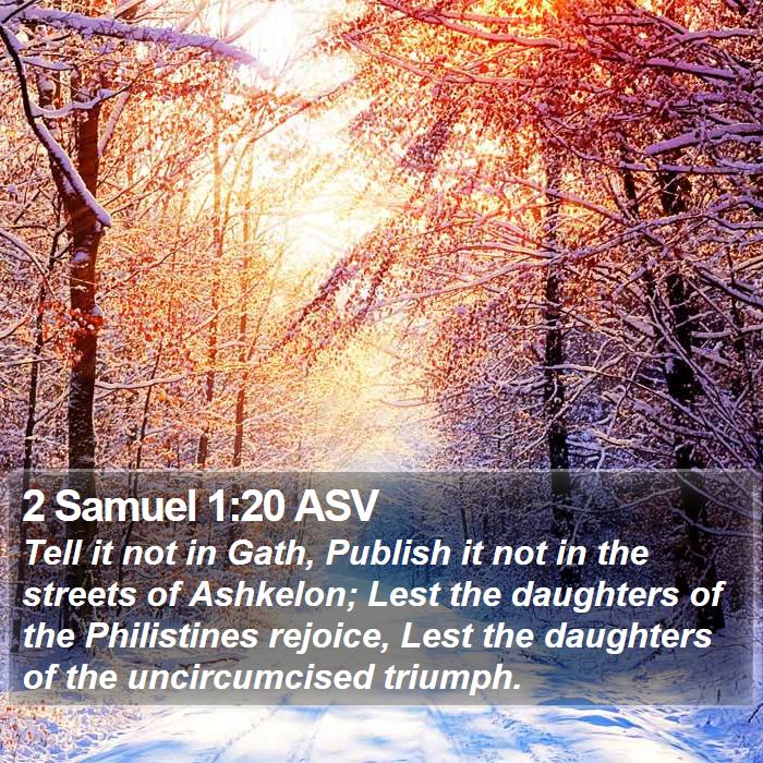 2 Samuel 1:20 ASV Bible Study