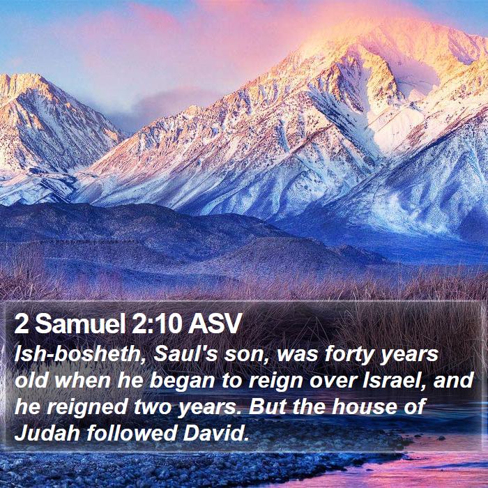 2 Samuel 2:10 ASV Bible Study