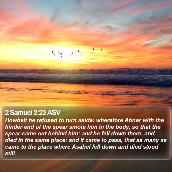 2 Samuel 2:23 ASV Bible Study