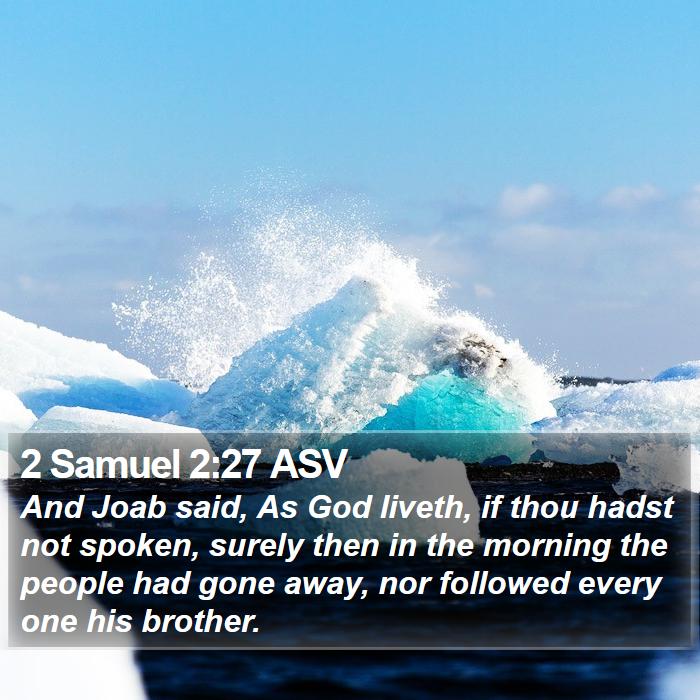 2 Samuel 2:27 ASV Bible Study