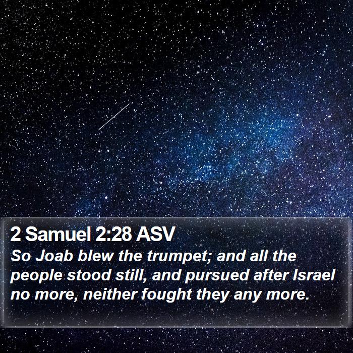 2 Samuel 2:28 ASV Bible Study