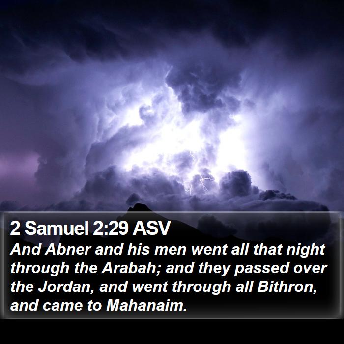 2 Samuel 2:29 ASV Bible Study