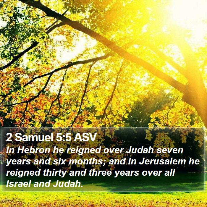 2 Samuel 5:5 ASV Bible Study